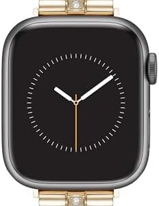 Anne Klein Sustainable Leather Fashion Band for Apple Watch Secure, Adjustable, Apple Watch Band Replacement, Fits Most Wrists
