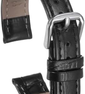 uxcell Leather Watch Band Embossed Alligator Pattern Cowhide Watch Strap 6 Colors Multi-sizes Replacement with Spring Bars for Men and Women