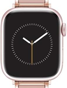 Anne Klein Rubberized Fashion Bracelet for Apple Watch, Secure, Adjustable, Apple Watch Replacement Band, Fits Most Wrists