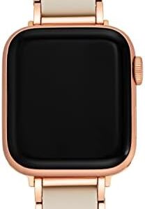 Anne Klein Rubberized Fashion Bracelet for Apple Watch, Secure, Adjustable, Apple Watch Replacement Band, Fits Most Wrists