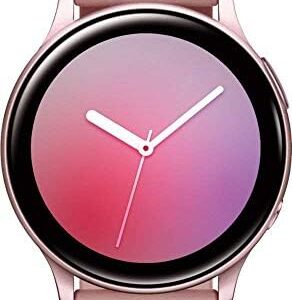 Samsung Galaxy Watch Active2 (Silicon Strap + Aluminum Bezel) Bluetooth - International (Pink Gold, R830-40mm) (Renewed)
