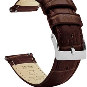 Samsung Galaxy Watch4 Black Alligator Grain Leather Watch Band
