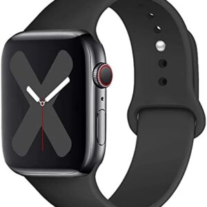 Compatible with Apple Watch Band 41mm 40mm 38mm 49mm 45mm 44mm 42mm,Soft Silicone Sport Band Replacement Strap with Classic Clasp for iWatch Series 8 7 6 5 4 3 2 1 SE