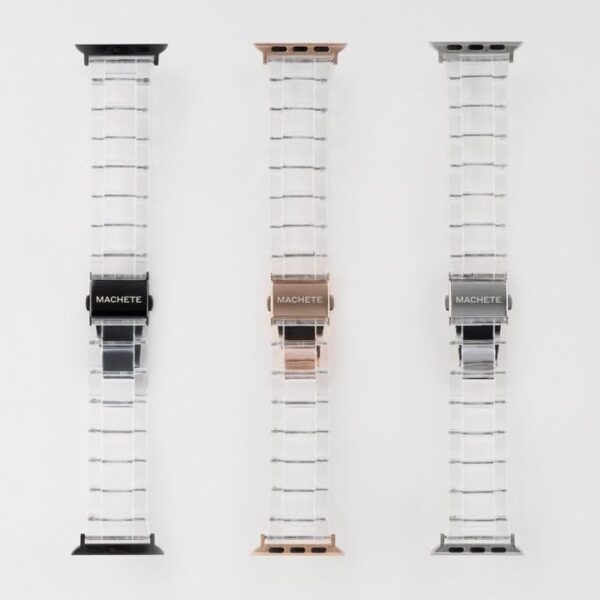MACHETE Compatible with Apple Watch Band 38mm 40mm 41mm 42mm 44mm 45mm with Stainless Steel Buckle Strap Acetate Resin iWatch Band for Ultra 2 1 Series 9/8/7/6/5/4/3/2/1/SE Women Men - Image 5