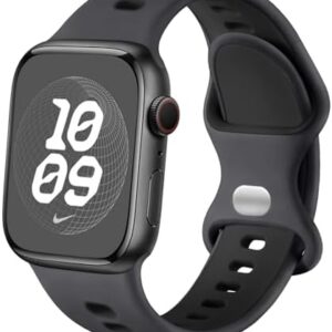 Witzon Sport Band Compatible with Apple Watch Bands for Men Women 46mm 45mm 44mm 42mm 41mm 40mm 38mm 49mm, Soft Silicone Strap Breathable Replacement for iWatch Ultra Series 10 9 8 7 6 5 4 3 2 1 SE