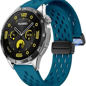 Magnetic Watch Band 18mm 19mm 20mm 22mm Quick Release Silicone Sport Sweatproof Breathable Watch Band for Men Women, Soft Silicone Sport Watch Strap