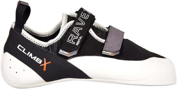 Climb X RaveX Rental Rock Climbing Bouldering Shoes for Indoor Gym Men and Women Black/White - Image 2