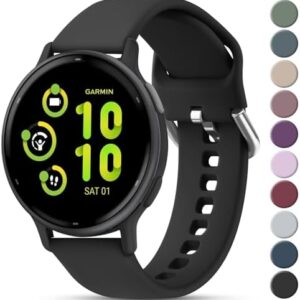 Meliya Bands Compatible with Garmin Vivoactive 5/Vivoactive 3/Venu 2 Plus/Venu Sq/Venu Watch Bands Women Men, Soft Silicone Sport Replacement Strap for Garmin Vivomove Sport, Forerunner 645/245