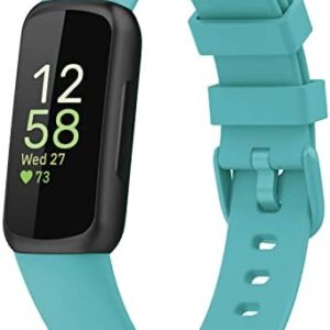 TopPerfekt Bands Compatible with Fitbit Inspire 3, Adjustable Soft Silicone Accessories Sport Strap for Women Men Bands