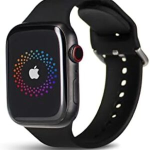Apple Watch Series 7 (GPS + Cellular, 45MM) Space Black Titanium Case with Black Sport Band (Renewed)