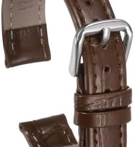 uxcell Leather Watch Band Embossed Alligator Pattern Cowhide Watch Strap 6 Colors Multi-sizes Replacement with Spring Bars for Men and Women