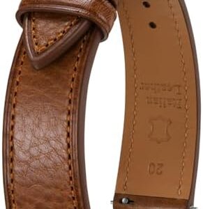 Getalia Italian leather Watch Band Tuscany Natural Vegetable-Tanned Full Grain Genuine Leather,18mm 19mm 20mm 21mm 22mm Quick Release Replacement Watch Straps for Men and Women Thin and Soft