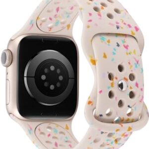 W-RARA Sport Band Compatible with Apple Watch Band 38/40/41/42/44/45/46/49mm for Women Men, made from Recycled Plastic - Soft Breathable Strap for iWatch Series 10 SE 9 8 7 6 5 4 3 2 1 Ultra 1 2