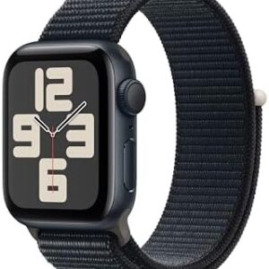 Apple Watch SE (2nd Gen) (GPS, 40mm) - Midnight Aluminum Case with Midnight Sport Loop - One Size (Renewed)