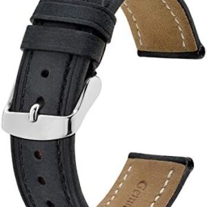 BISONSTRAP Watch Strap, Vintage Leather Replacement Bracelet, Band Width-14mm 15mm 16mm 17mm 18mm 19mm 20mm 21mm 22mm 23mm 24mm