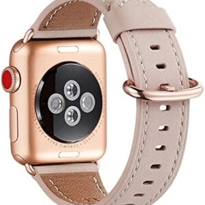 WFEAGL Compatible with Apple Watch Band 41mm 40mm 38mm 45mm 46mm 44mm 42mm Women, Top Genuine Leather Band Replacement Strap for iWatch Band Series SE SE2 10 9 8 7 6 5 4 3 2 1
