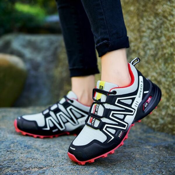 Breathable Hiking Shoes Women | Casual Walking Waterproof Shoes for Women | Comfortable & Light-Weight & Non-Slip | Women's Camping Shoes Walking Trekking Camping Tennis Sport Sneakers - Image 4