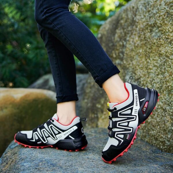 Breathable Hiking Shoes Women | Casual Walking Waterproof Shoes for Women | Comfortable & Light-Weight & Non-Slip | Women's Camping Shoes Walking Trekking Camping Tennis Sport Sneakers - Image 5