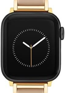 Anne Klein Rubberized Fashion Bracelet for Apple Watch, Secure, Adjustable, Apple Watch Replacement Band, Fits Most Wrists