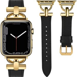 Wearlizer Leather Band Compatible with Apple Watch Bands Women 41mm 40mm 38mm 49mm 46mm 45mm 44mm 42mm, Fancy Dressy Strap for iWatch Series 10 9 8 Ultra SE 7 6 5 4 3 2 1