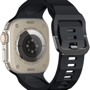 Maledan Sport Band Compatible with Apple Watch Ultra Bands Men 49mm 46mm 45mm 44mm 42mm 41mm 40mm 38mm, Soft Silicone Strap Solo Loop Wrist Bands for iWatch Series 10 9 Ultra 2 SE 8 7 6 5 4 3 2 1