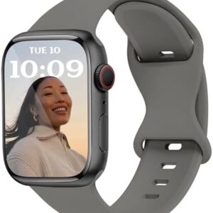 Patenting Sport Band Compatible with Apple Watch Bands for Women Men 38mm 40mm 41mm 42mm 44mm 45mm 46mm 49mm, Soft Silicone Waterproof Strap for Apple iWatch Bands Series 10 9 8 7 6 5 4 3 2 1 SE Ultra