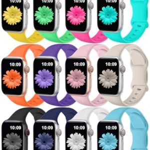 Brigtlaiff Compatible with Apple Watch Bands 38mm 40mm 41mm 42mm 44mm 45mm 46mm 49mm Women Men, Soft Silicone Waterproof Strap for iWatch Bands Series 10/9/8/7/6/5/4/3/2/1/SE/Ultra