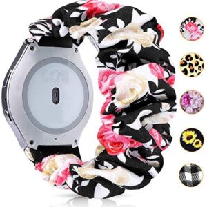 JIELIELE 20mm 22mm Watch Band for Women, Cute Scrunchie Quick Release Replacement Watch Bands, Compatible with Samsung Galaxy Watch 7/6/5/4/Active 2/FE/Gizmo/Amazfit Bip/Garmin Vivoactive 3 Bands