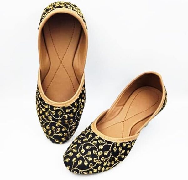 Chandrakala Kids's Wedding Traditional Mojari Punjabi Jutti Party Wear Flats for Girl,(GF101) - Image 3