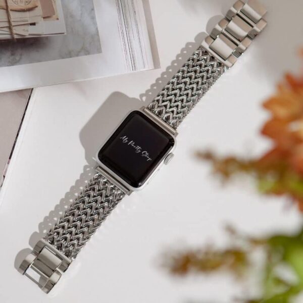 My Pretty Strap- Compatible Apple Watch Band - Stainless Steel iWatch Strap for Women - Series 1-10, SE & Ultra (38MM/ 40MM/ 41MM/ 42MM/ 44MM/ 45MM/ 49MM) - Gold, Silver, Rose Gold -Mermaid - Image 2
