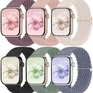 Odbeai Braided Band Compatible with Apple Watch Band 38mm 40mm 41mm 42mm 44mm 45mm 46mm 49mm Women Men, Adjustable Soft Strap Compatible with iWatch Series 10 9 8 7 6 5 4 3 2 1 SE Ultra/Ultra 2