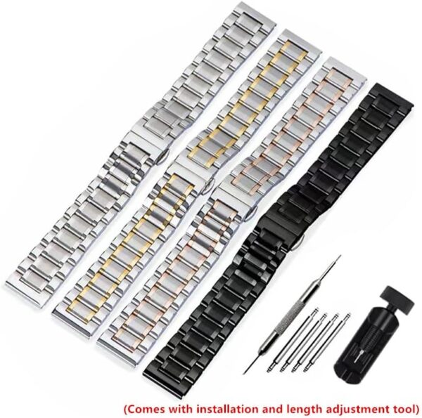 Stainless Steel Watch Band 14mm 15mm 16mm 17mm 18mm 19mm 21mm 20mm 22mm 23mm 24mm Universal Metal Watch Strap Smartwatch Replacement Band Men Women fit Most Traditional Watches - Image 7